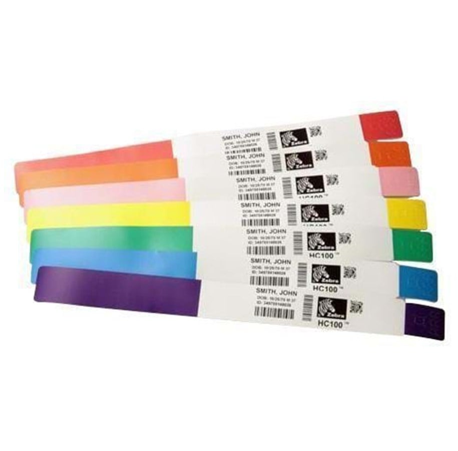 Papier, Fotopapier und Etiketten - Zebra Z-Band Splash - vattentät armbandsetikett - 10012717-3K