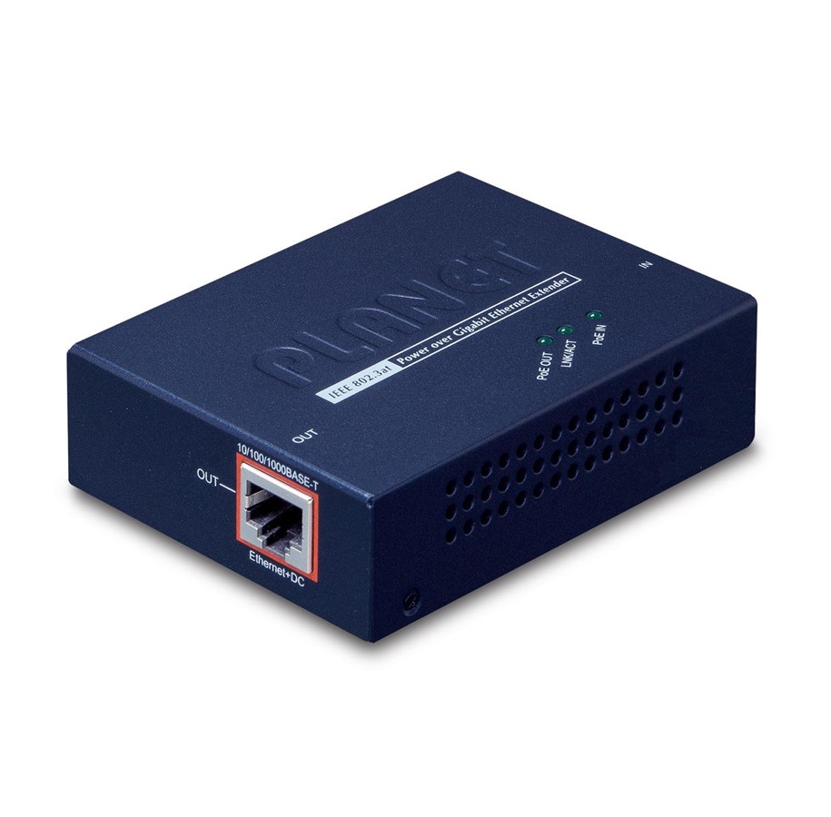 Repeater & Transceiver - PLANET POE-E201 IEEE 802.3at Power over Gigabit Ethernet Extender *DEMO* - POE-E201