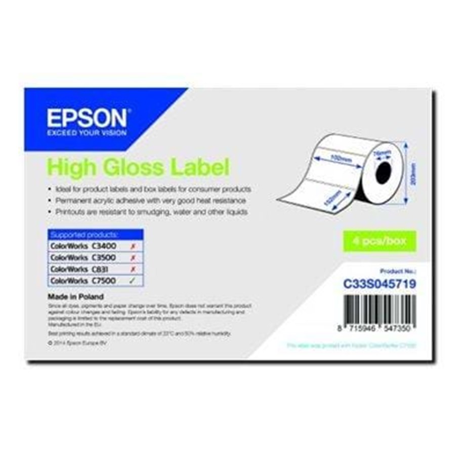 Papier, Fotopapier und Etiketten - Epson - ternskårne højglansmærkater - C33S045719