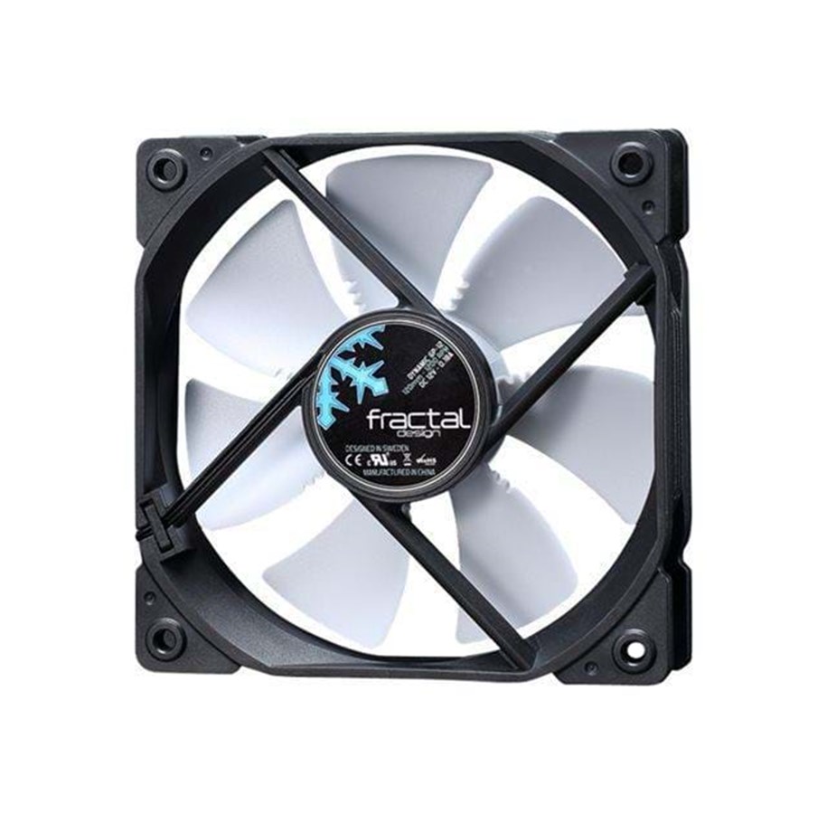 Gehäuselüfter - Fractal Design Fan Dynamic GP-14 - Gehäuselüfter - 140mm - Schwarz mit weißen Flügeln - 18 dBA - FD-FAN-DYN-GP14-WT