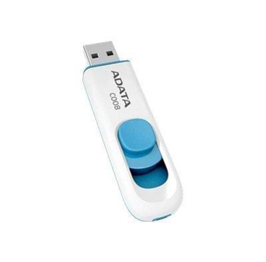 USB-Stick - A-Data Classic Series C008 Capless - Weiß - 16GB - USB-Stick - AC008-16G-RWE