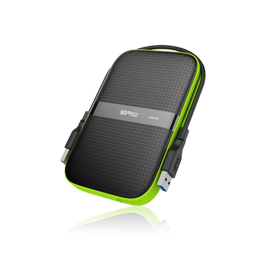 Festplatten - Extern - Silicon Power Armor A60 - Extern Festplatte - 2TB - Grün - SP020TBPHDA60S3K