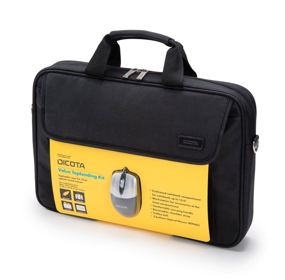 Taschen - Dicota Value Toploading Kit Laptop-Tasche für Laptop 15.6" | Schwarz - D30805-V1