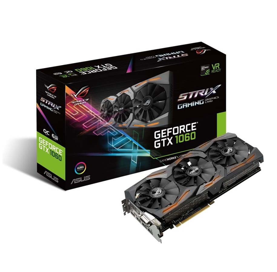 Grafikkarte - ASUS GeForce GTX 1060 ROG STRIX OC - 6GB GDDR5 RAM - Grafikkarte - 90YV09Q0-M0NA00