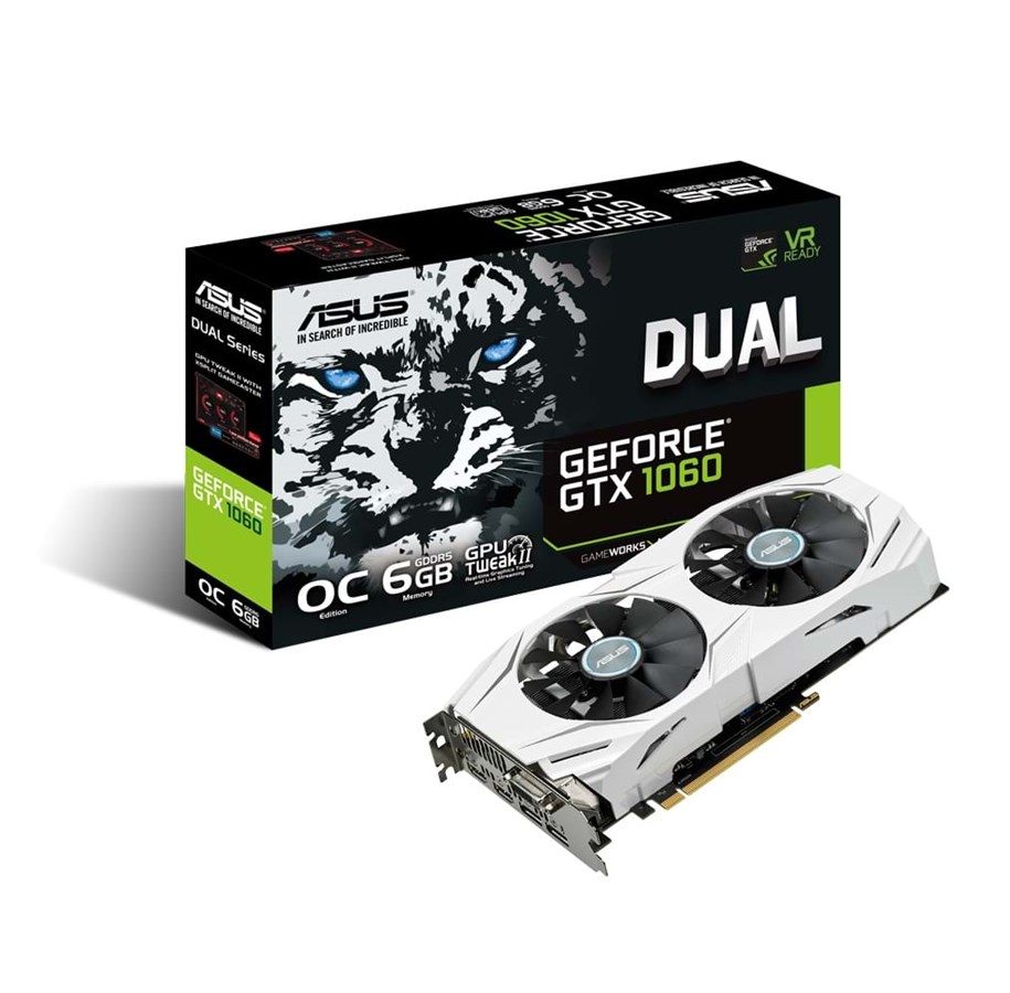 Grafikkarte - ASUS GeForce GTX 1060 DUAL OC - 6GB GDDR5 RAM - Grafikkarte - 90YV09X0-M0NA00