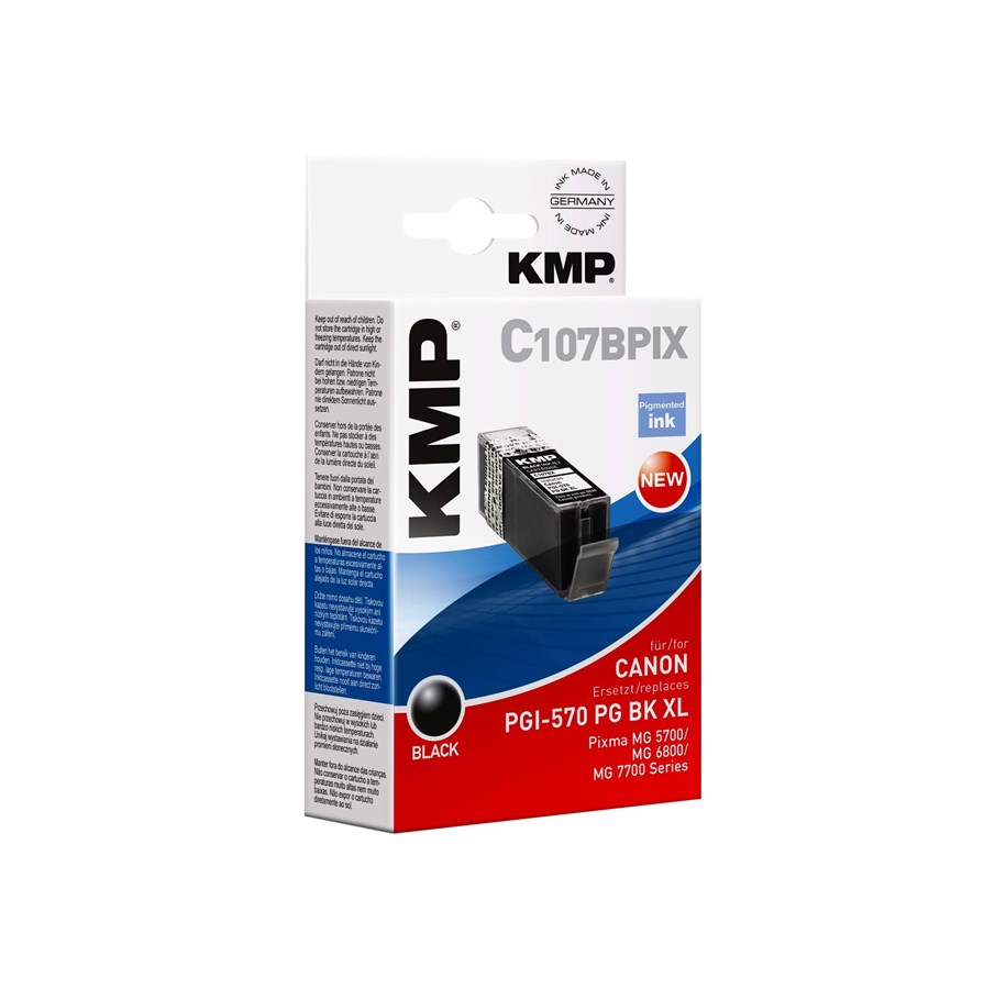 Druckerzubehör - Tinte & Toner - KMP C107BPIX - High Yield - Black Ink - 1567,0001
