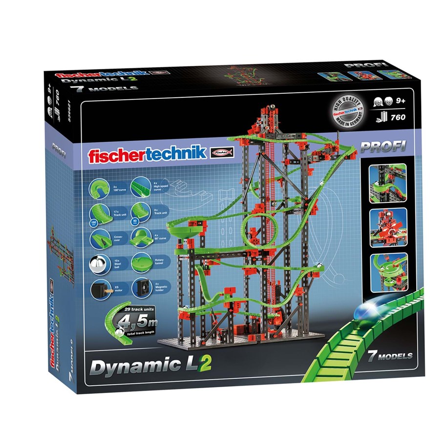 Fischertechnik Dynamic L2 + LED Set – Kugelbahn Mit Lichteffekten