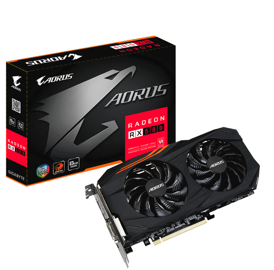 Grafikkarte - GIGABYTE Radeon RX 580 AORUS - 8GB GDDR5 RAM - Grafikkarte - GV-RX580AORUS-8GD