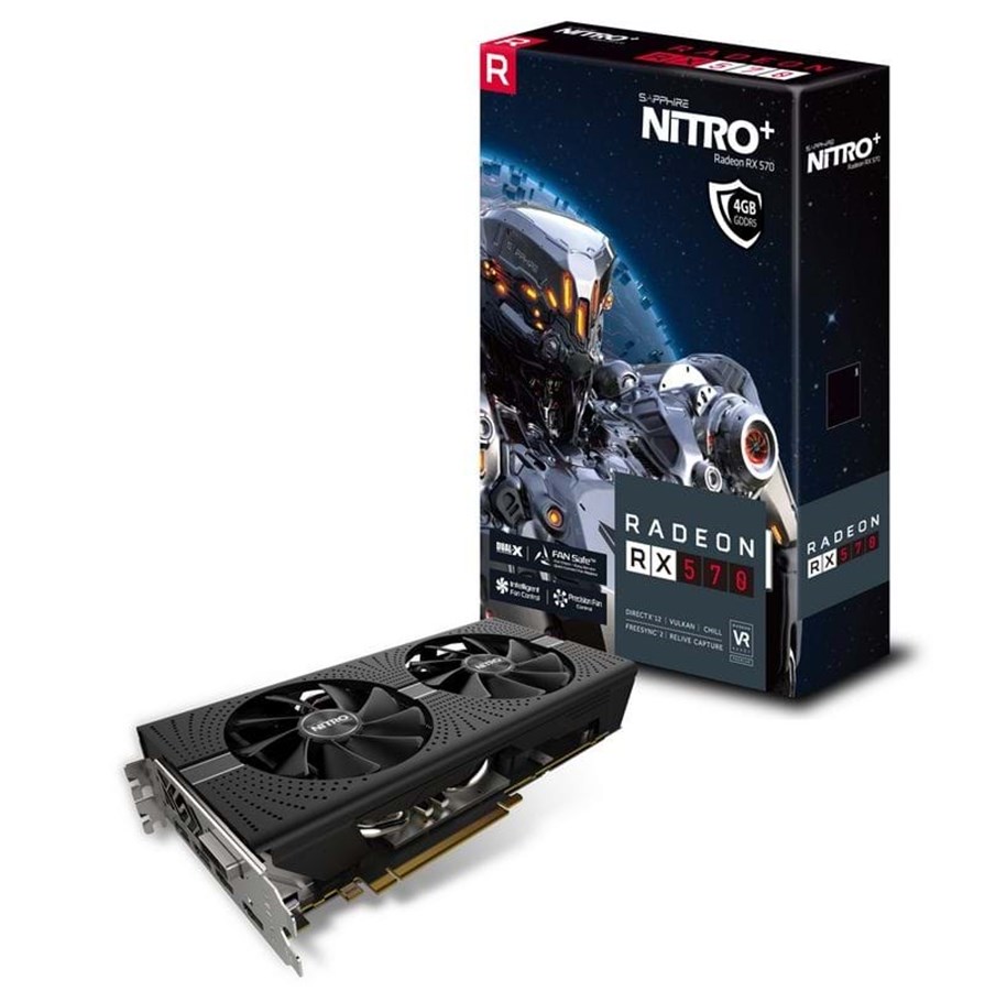 Grafikkarte - Sapphire Radeon RX 570 NITRO+ - 4GB GDDR5 RAM - Grafikkarte - 11266-14-20G