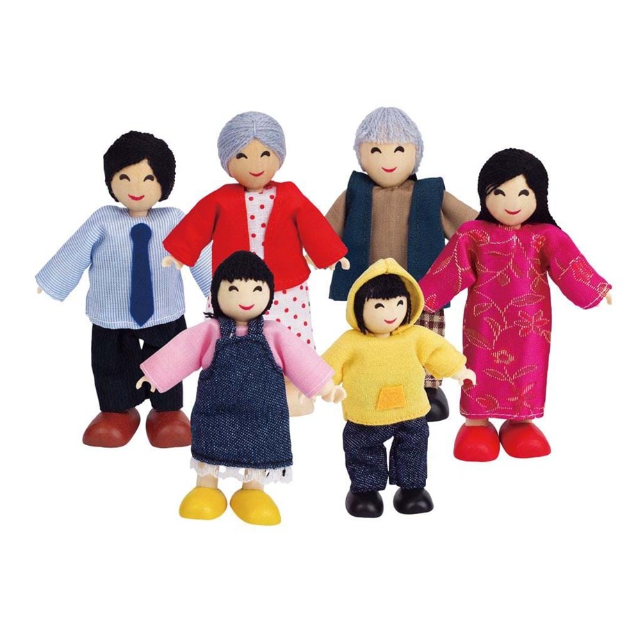 Holzspielzeug - Hape Doll House Asian Family - E3502