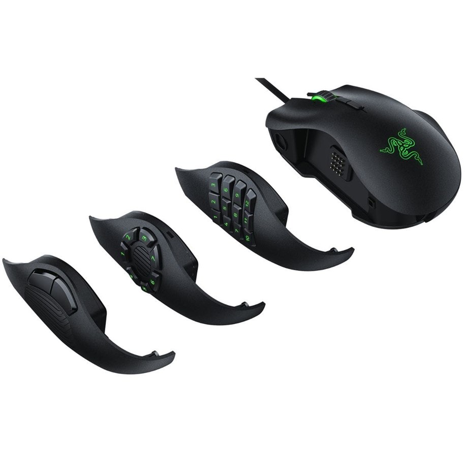 Maus - Razer Naga Trinity - Gaming Maus (Schwarz mit grünes Licht) - RZ01-02410100-R3M1