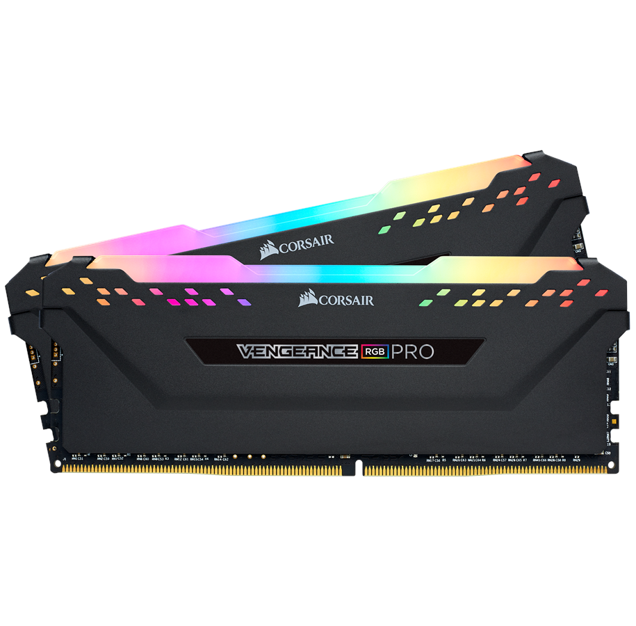 Arbeitsspeicher (RAM) - Corsair Vengeance RGB PRO DDR4-2666 - 16GB - CL16 - Dual Channel (2 pcs) - Intel XMP - Schwarz mit RGB - CMW16GX4M2A2666C16