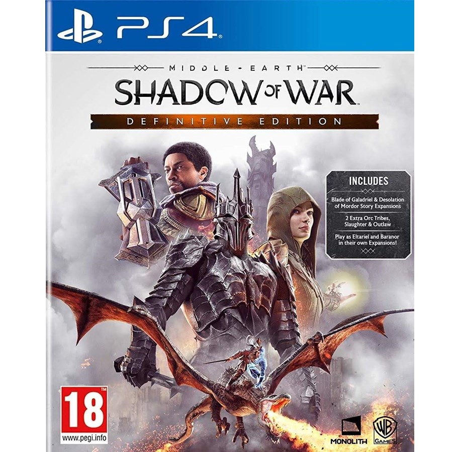 Spiele - Middle-earth: Shadow of War (Definitive Edition) - Sony PlayStation 4 - Action - PEGI 18 - 5051895411278
