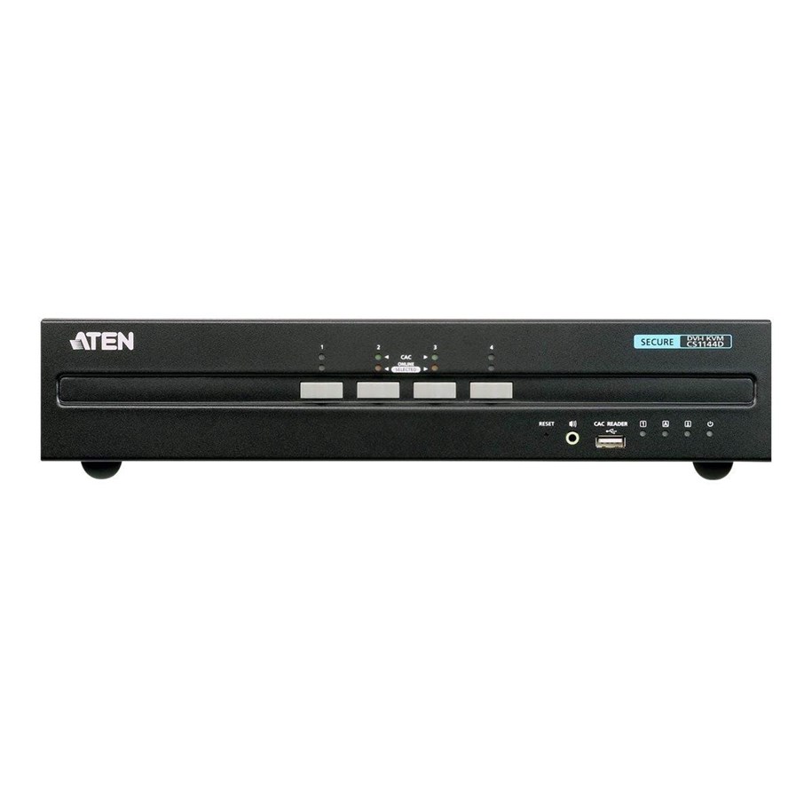 KVM Switches - ATEN 4-Port USB DVI Dual Display Secure KVM - CS1144D-AT-G
