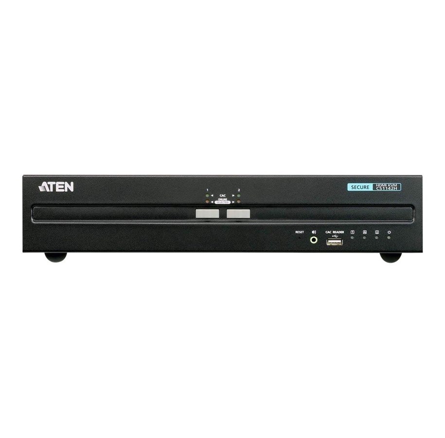 KVM Switches - ATEN 2-Port USB HDMI Dual Display Secure KVM - CS1142H-AT-X