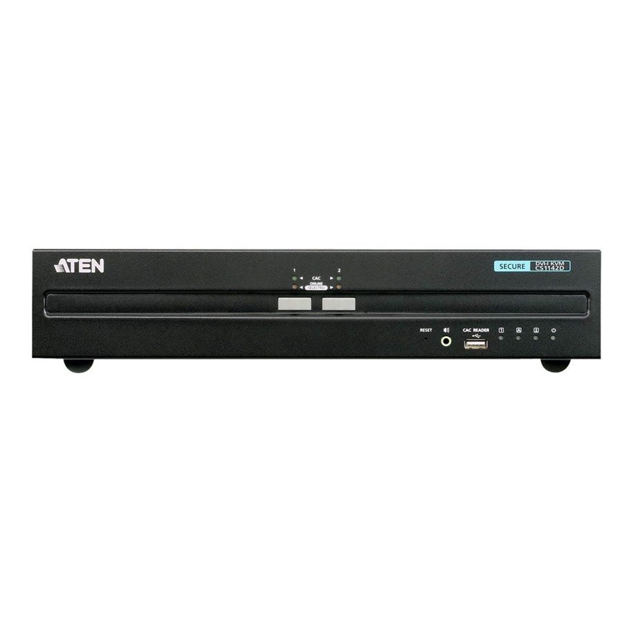 KVM Switches - ATEN 2-Port USB DVI Dual Display Secure KVM - CS1142D-AT-X