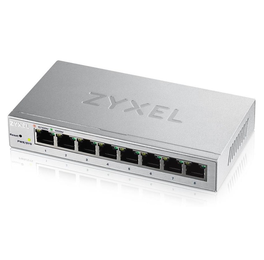 Switches - ZyXEL GS1200-8 8-Port Web Managed Gigabit Switch - GS1200-8-EU0101F