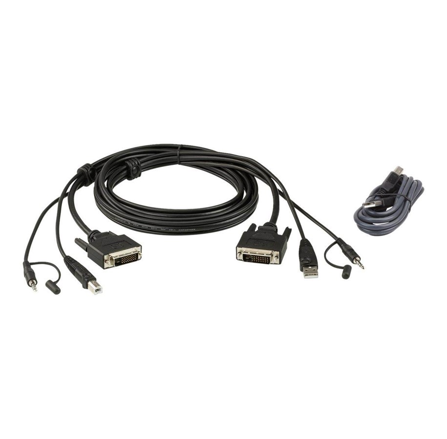 KVM Kabel - ATEN CABLE KIT DVI-Dd/USB/SP L:1.8M - 2L-7D02UDX2