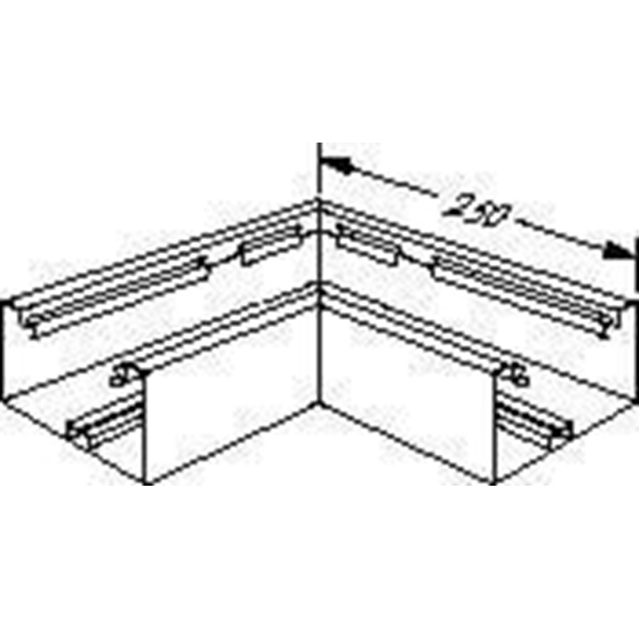 Tabletts, Schienenverteiler und Armaturen - Tehalit Flat angle br 70170 l 9105 perlewhite - L9105PH