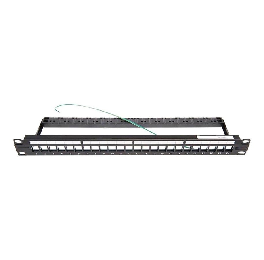 Netzwerkzubehör - Tyco Electronics 1u 24 port stp patch panel for sl jacks black - 2153437-1