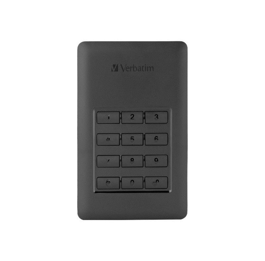 Festplatten - Extern - Verbatim Store 'n' Go Secure Portable HDD - Extern Festplatte - 2TB - Schwarz - 53403