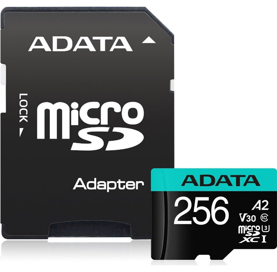 Speicherkarten - A-Data Premier Pro MicroSD/SD V30S - 100MB/s - 256GB - AUSDX256GUI3V30SA2-RA1
