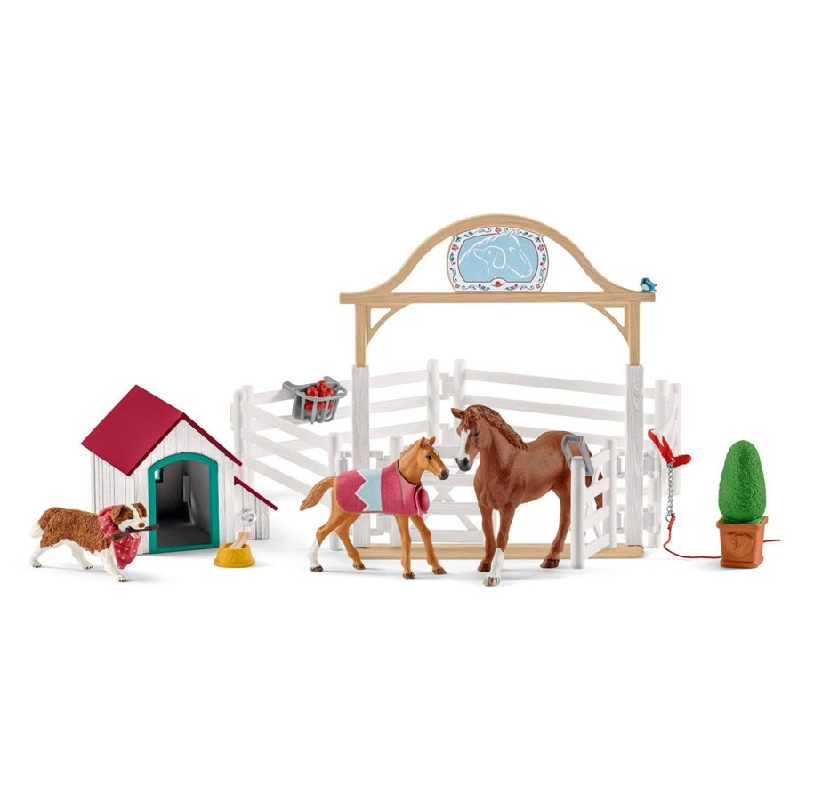 Schleich - Schleich Hannahs guest horses with Dog - 42458