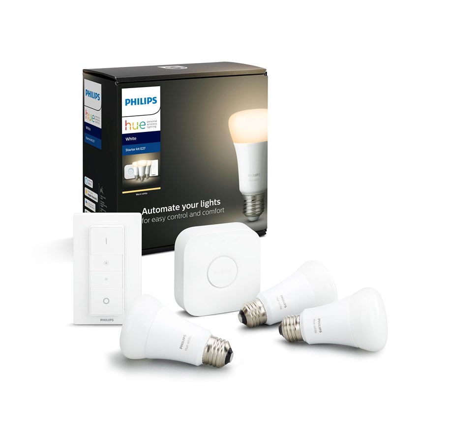 Smart-Home - Philips Hue White Starter Kit 3 x E27-Lichtquellen - BT - 929001821604
