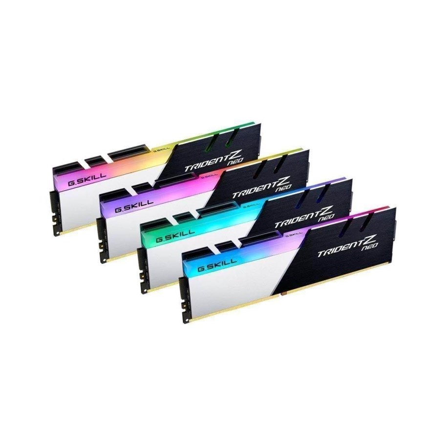 RAM - G.Skill Trident Z Neo DDR4-3200 - 32GB - CL16 - Quad Channel (4 pcs) - AMD Optimized - Schwarz mit RGB - F4-3200C16Q-32GTZN