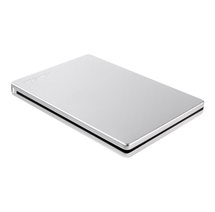 Festplatten - Extern - Toshiba Canvio Slim - Extern Festplatte - 2TB - Silber - HDTD320ES3EA