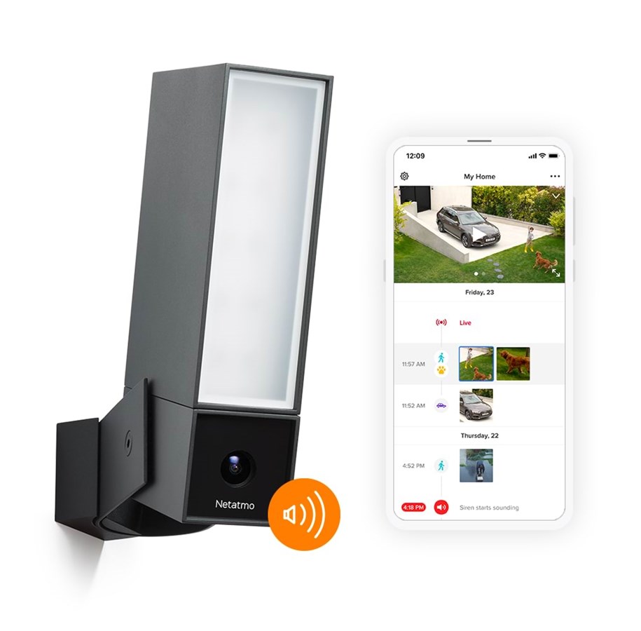 Smart-Home - Netatmo Smart Outdoor Camera with Siren - Black - NOC-S-EC