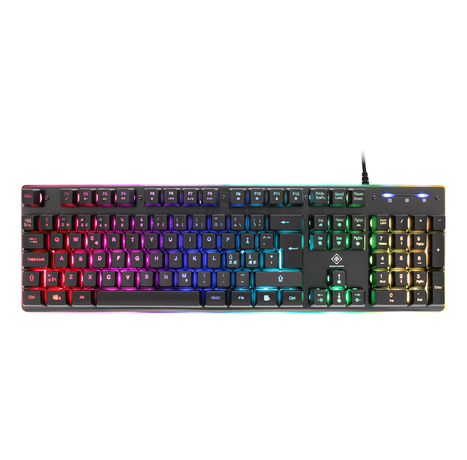 Tastaturen - Deltaco GAMING Full Size - Gaming Tastatur - Full-Size - Nordic ISO - Schwarz - GAM-021-RGB