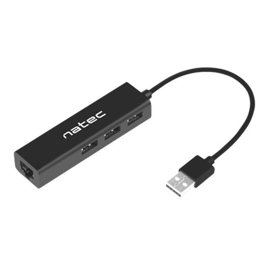 USB-Hubs - Natec Dragonfly - hub - 3 ports USB-Hubs - 3 - Schwarz - NHU-1413