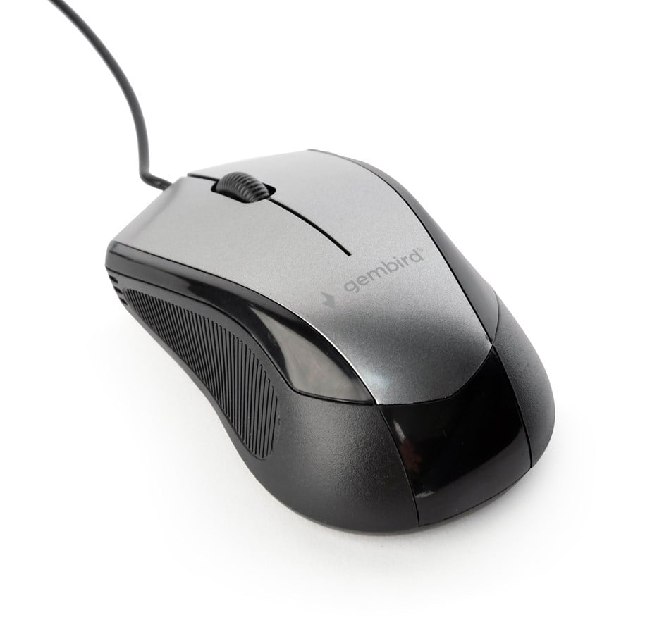 Maus - Gembird Wired optical mouse 6B-01 - Maus (Grau) - MUS-6B-01-BG