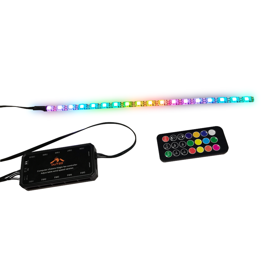 Gehäusezubehör - DUTZO Adressable RGB Strip 30 CM with controller and remote - DSTRIP-30-ARGB+CON