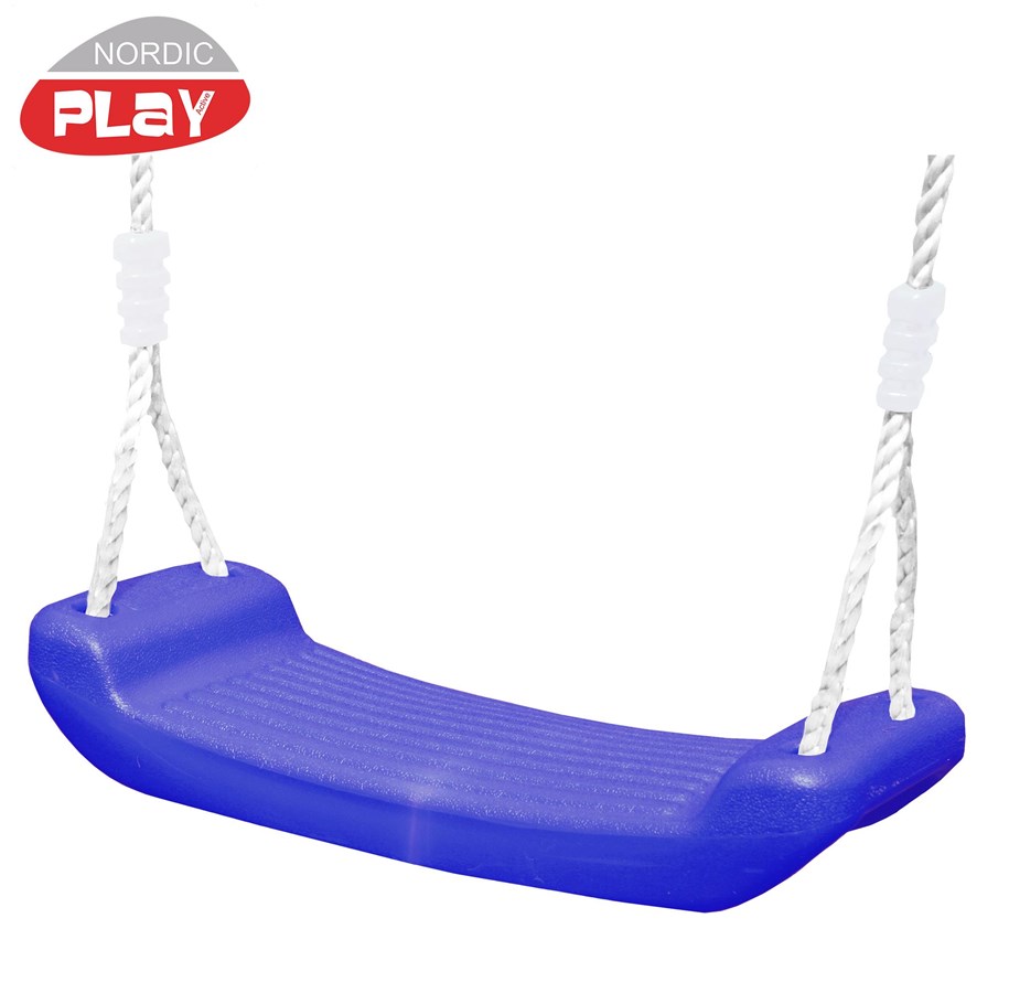 Spiele im Freien - Nordic Play Swing seat w/ rope blue - 805-449