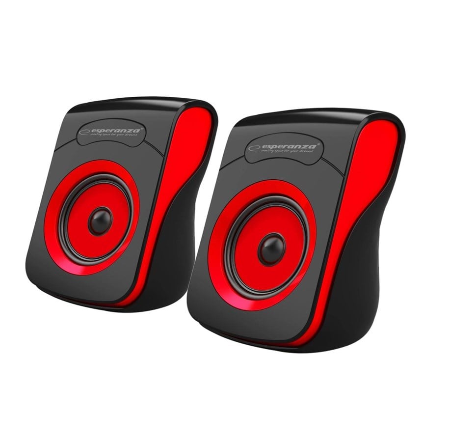 PC Lautsprecher - Esperanza Glosniki 2.0 USB FLAMENCO czarno-czerwone - EP140KR