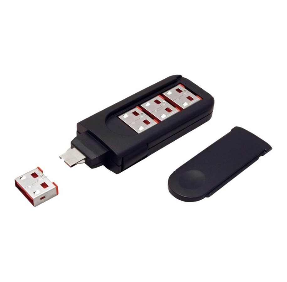Systemzubehör - Roline USB Port Blocker Set. (Key + 4 Locks) - 11.02.8330