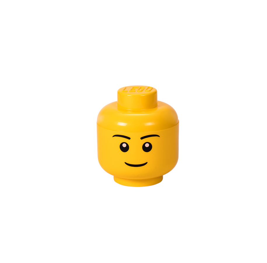 Kinderzimmer - LEGO Aufbewahrungskopf Klein,  Gelb, Junge - 40310804