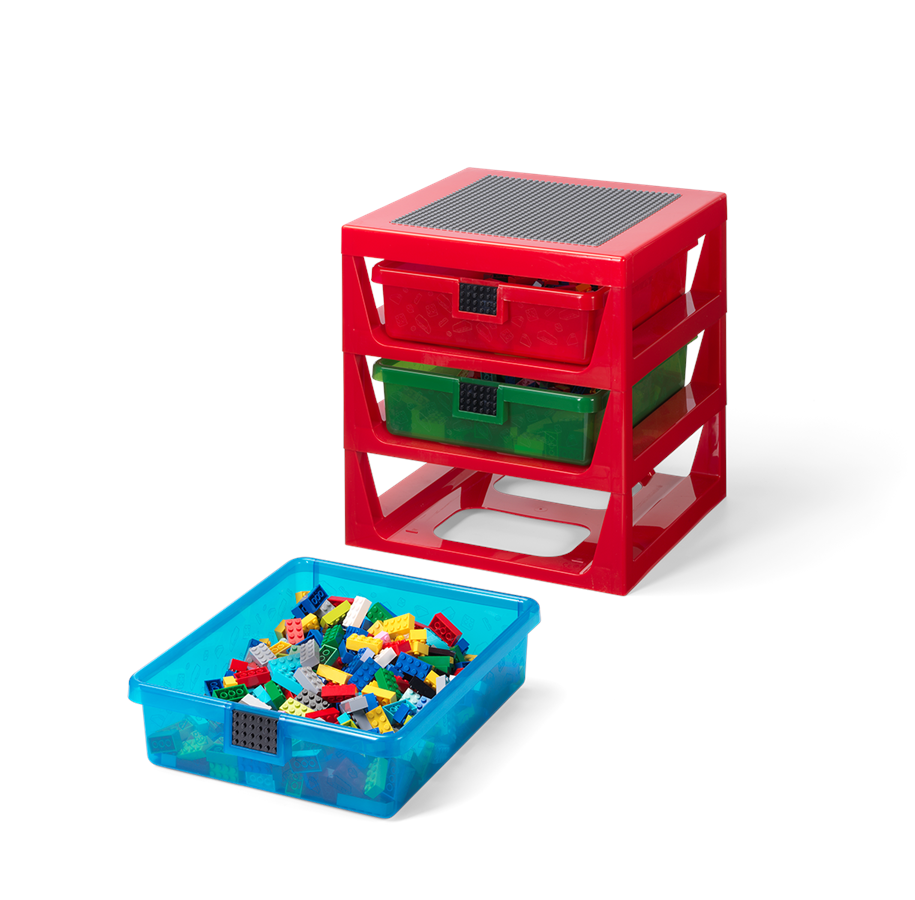 Kinderzimmer - LEGO 3-Schubladen-Regal, rot - 40950001