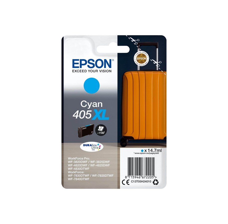 Druckerzubehör - Tinte & Toner - Epson 405XL - XL - cyan - original - ink cartridge - C13T05H24020