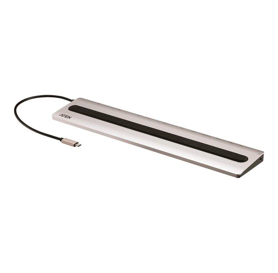 Dockingstationen - ATEN USB-C Multiport Dock with Power Pass-Through - UH3237-AT