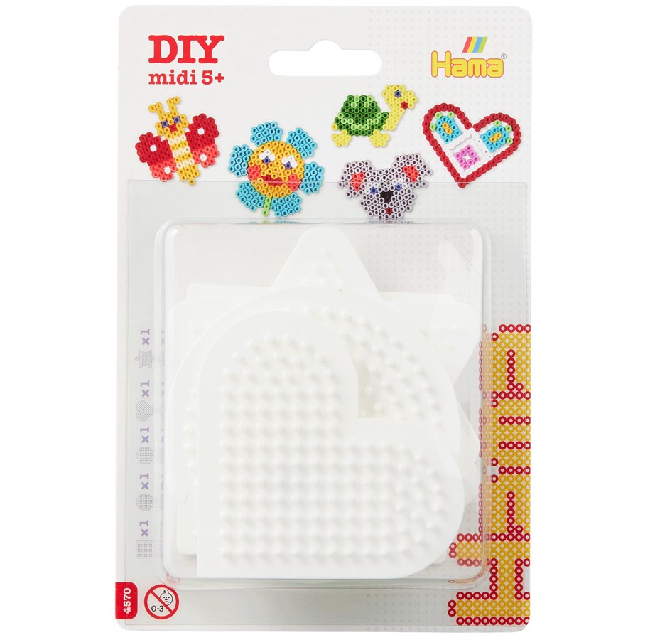 Kreativ-Spiele - Hama Iron-on bead plates Shapes Small 5pcs. - 4570