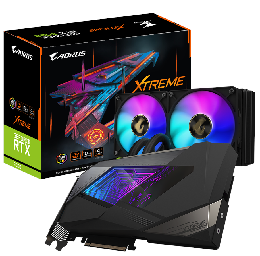 Grafikkarte - GIGABYTE GeForce RTX 3080 AORUS WaterForce Xtreme - 10GB GDDR6X RAM - Grafikkarte - GV-N3080AORUSX W-10GD