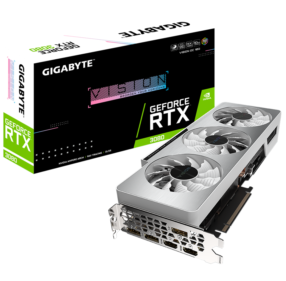 Grafikkarte - GIGABYTE GeForce RTX 3080 OC - 10GB GDDR6X RAM - Grafikkarte - GV-N3080VISION OC-10GD