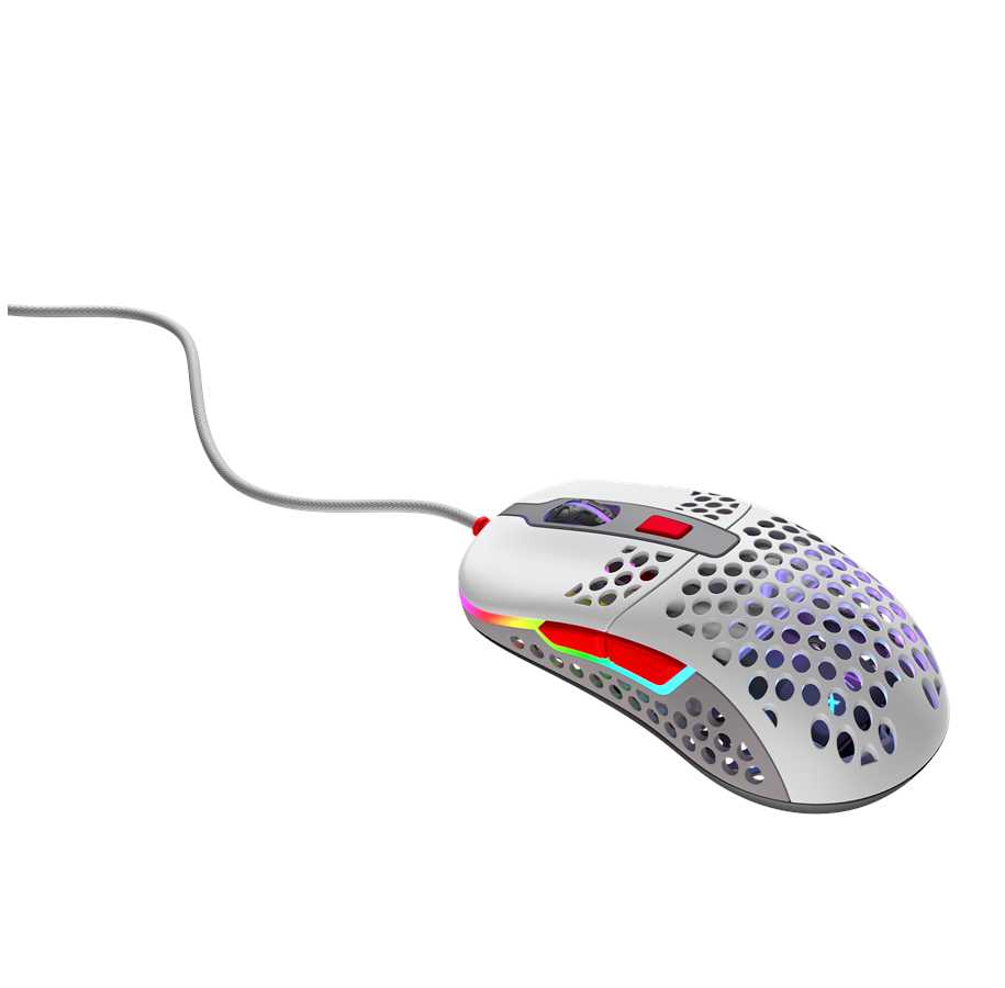 Maus - Xtrfy M42 RGB - Retro - Gaming Maus (Weiß mit RGB) - M42-RGB-RETRO