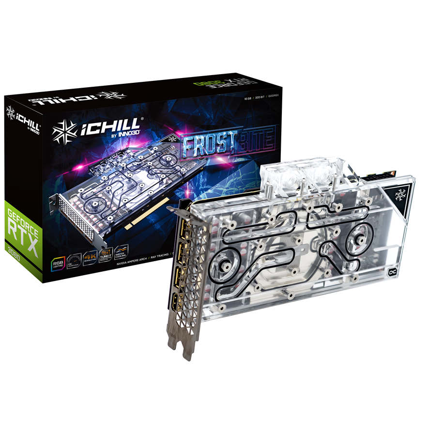 Grafikkarte - Inno3D GeForce RTX 3080 iCHILL Frostbite - 10GB GDDR6X RAM - Grafikkarte - C3080-106XX-1810FB
