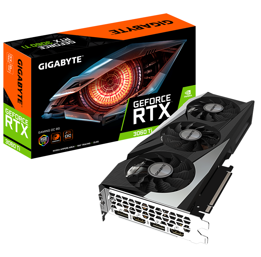 Grafikkarte - GIGABYTE GeForce RTX 3060 Ti GAMING OC - 8GB GDDR6 RAM - Grafikkarte - GV-N306TGAMING OC-8GD