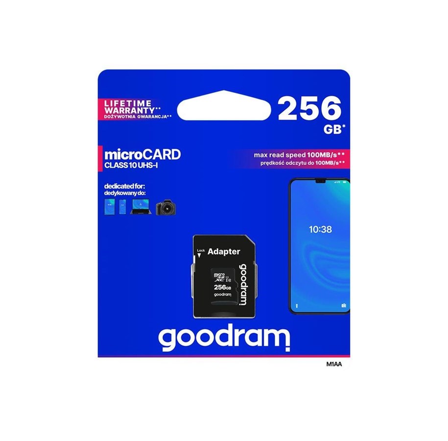 Speicherkarten - GOODRAM memory card Micro SDXC 256GB Class 10 UHS - M1AA-2560R12