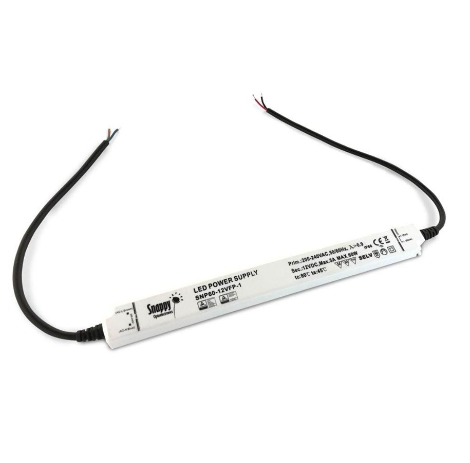 Treiber, Spulen & Transformatoren - DEVELTRON 12vdc led ps 60w ip66 long slim - snappy - VN700880